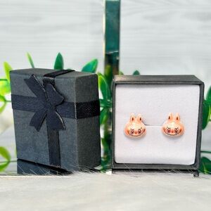 Cute Light Pink‎ Monster Character Stud Earrings